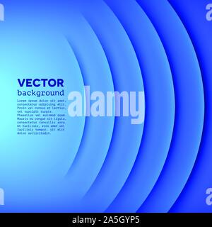 Abstract sfondo vettoriale con strati di colore blu Illustrazione Vettoriale