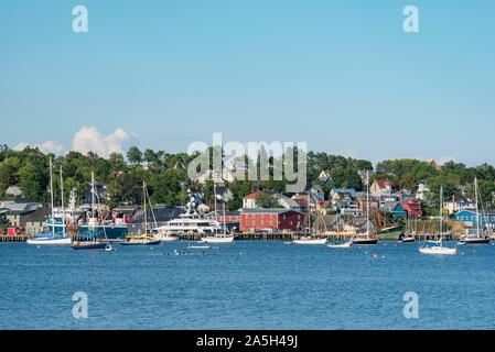 La vista della baia di Lunenburg, Nova Scotia, Canada Foto Stock