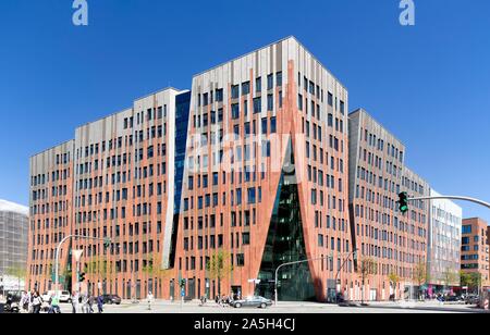 Residenziale, commerciale e di edifici per uffici a Sumatra, Uberseequartier, Hafencity di Amburgo, Germania Foto Stock