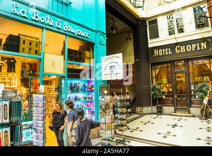 La Boite a joujoux, hotel Chopin, passaggio jouffroy Foto Stock