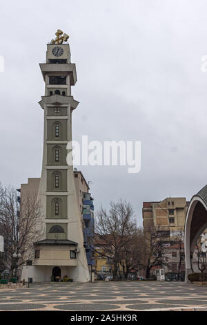 SKOPJE, MACEDONIA NORD - Febbraio 24, 2018: San Clemente di Ohrid chiesa nella città di Skopje, Macedonia nord Foto Stock