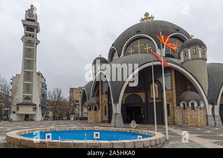 SKOPJE, MACEDONIA NORD - Febbraio 24, 2018: San Clemente di Ohrid chiesa nella città di Skopje, Macedonia nord Foto Stock