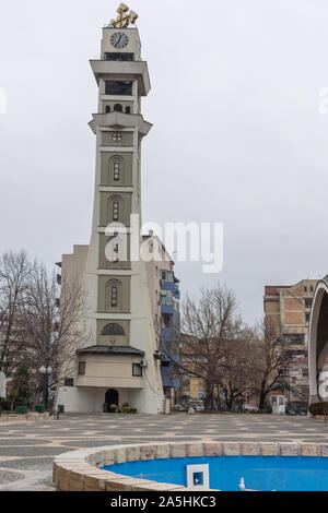 SKOPJE, MACEDONIA NORD - Febbraio 24, 2018: San Clemente di Ohrid chiesa nella città di Skopje, Macedonia nord Foto Stock