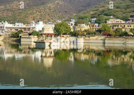 Nawal Sagar Lago di Bundi. Il Rajasthan. India Foto Stock