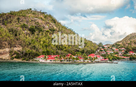 Paesaggio di Terre-de-Haut, Guadalupa isola. Foto Stock