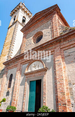 Vinci in Toscana, Italia, il luogo di nascita di Leonardo Da Vinci". Veduta della chiesa di "Santa Croce", il Battistero di "Leonardo". Foto Stock