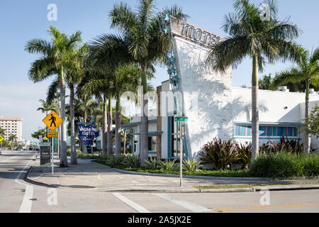 Una vista del rinnovato metà secolo moderno Vagabond Motel sulla Biscayne Boulevard in Miami, Flordia, STATI UNITI D'AMERICA Foto Stock