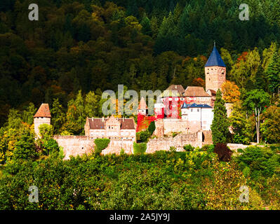 Schloss Zwingenberg im Odenwald Foto Stock