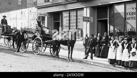 Caffè federale Palace, inferiore Murray Street Hobart (c1890) - Obbligatoria Photo credit: TAHO Foto Stock