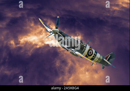 Battle of Britain Memorial Flight Spitfire Foto Stock