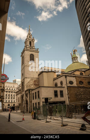 La chiesa di St Stephen Walbrook, città di Londra, Regno Unito Foto Stock