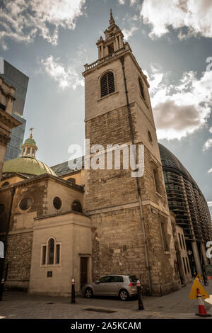 La chiesa di St Stephen Walbrook, città di Londra, Regno Unito Foto Stock