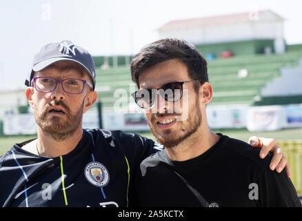 Manchester City il calciatore David Silva a casa a Gran Canaria. Foto Stock