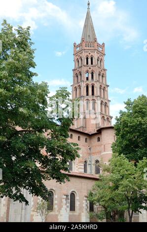 Francia, Toulouse, Basilica Saint-Sernin Foto Stock