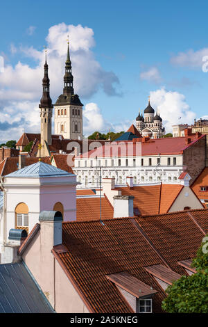 Vista sul tetto di Tallinn, Estonia Foto Stock