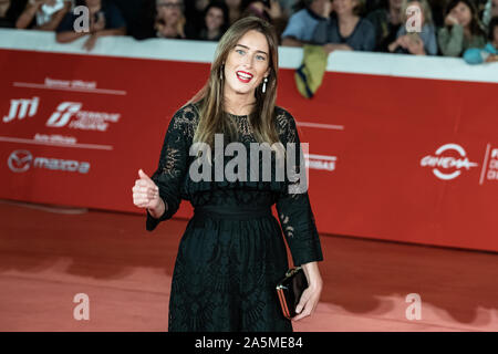 Maria Elena Boschi assiste 'l'Irlandese " tappeto rosso durante il XIV Roma Film Festival. Foto Stock