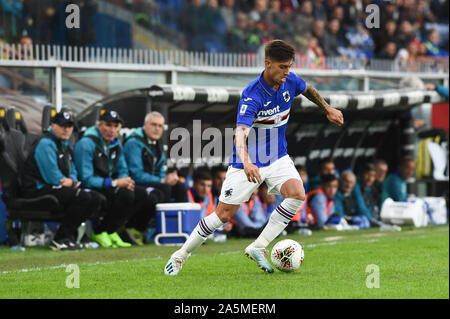 Emiliano Rigoni (Sampdoria) durante la Sampdoria vs come Roma, Genova, Italia, 20 ott 2019, Calcio Calcio italiano di Serie A del campionato Gli uomini Foto Stock