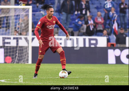 Chris Smalling (Roma) durante la Sampdoria vs come Roma, Genova, Italia, 20 ott 2019, Calcio Calcio italiano di Serie A del campionato Gli uomini Foto Stock