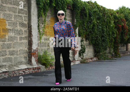 Julia Krees frequentando la mostra durante la settimana della moda milanese settembre 18,2019 Foto Stock