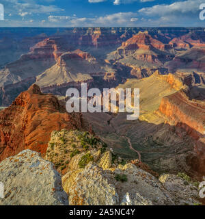 Pima Point, South Rim, il Parco Nazionale del Grand Canyon, Arizona Foto Stock