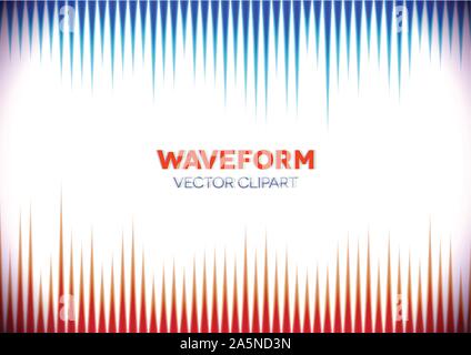 In stile retrò sfondo con onde sonore Illustrazione Vettoriale