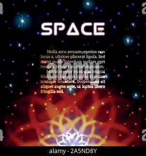 Mistica stella brillante con bagliori Illustrazione Vettoriale