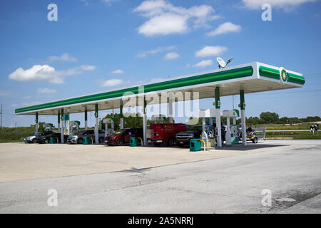 Bp gas station in indiana rurale USA Foto Stock