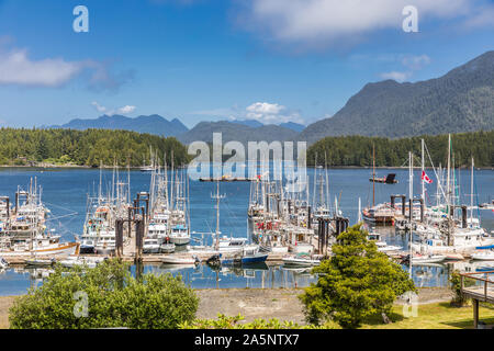 Porto di Tofino, Isola di Vancouver, Canada Foto Stock