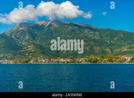 Vista di nidri lefkada in Grecia Foto Stock