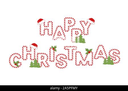 Lettere buon Natale Illustrazione Vettoriale