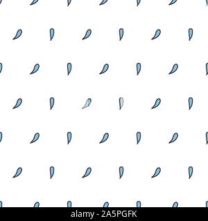 Acqua goccia seamless pattern su sfondo bianco. Vettore luminoso design per la stampa, la carta di avvolgimento, sfondo, tessuto a trama. Illustrazione Vettoriale