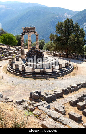Tholos di Delfi,Delphi, Grecia Foto Stock