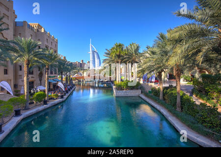 Burj Al Arab hotel in Jumeirah, Dubai, Emirati Arabi Uniti Foto Stock