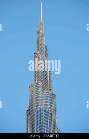 Dettaglio del Burj Khalifa, Dubai, Emirati Arabi Uniti Foto Stock