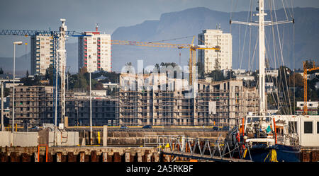 La costruzione di nuovi edifici, Reykjavik, Islanda Foto Stock