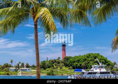 Faro di Giove in West Palm Beach, Florida Foto Stock