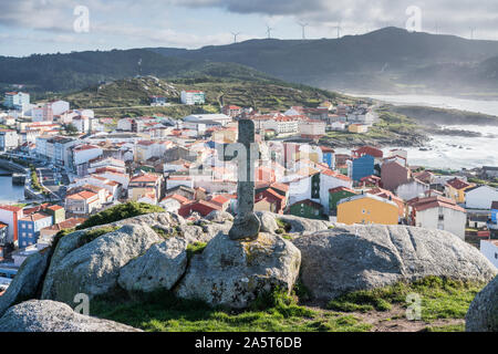 A Muxia, Galizia, Spagna, Europa. Camino de Santiago. Foto Stock