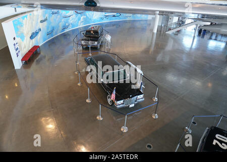 La limousine presidenziale di Ronald Reagan Presidential Library in Simi Valley in California. Foto di Dennis Brack Foto Stock