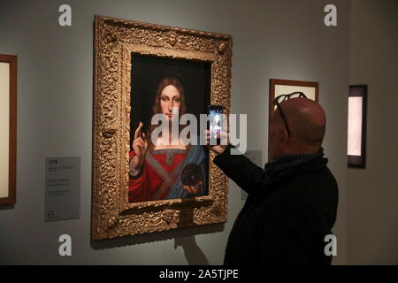 LEONARDO DA VINCI mostra al Museo del Louvre a Parigi Foto Stock
