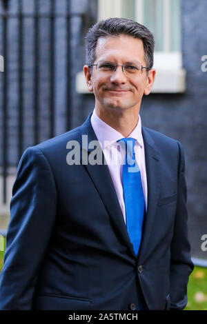 A Downing Street, Londra, Regno Unito. 22 ott 2019 - Steve Baker, presidente della European Research Group (ERG), foglie di Downing Street dopo la riunione del gabinetto. Credito: Dinendra Haria/Alamy Live News Foto Stock