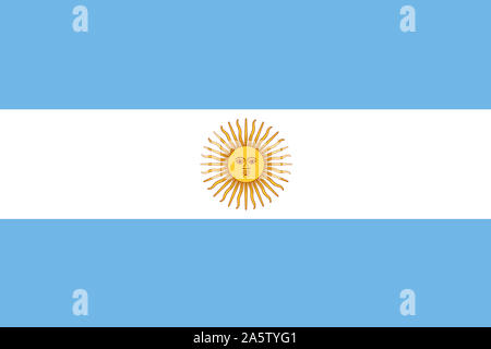 Nationalfahne, Flagge von Argentinien Foto Stock