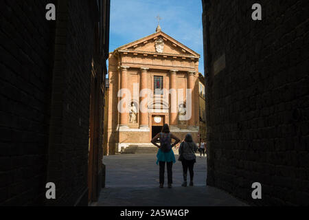 Chiesa di San Cristoforo (Divi Christophori) a Siena, Italia. Foto Stock