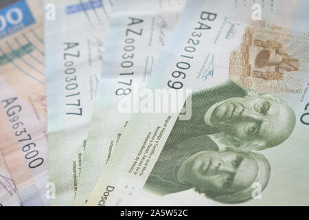 Chiudere fino in pesos messicani dettaglio delle fatture Foto Stock