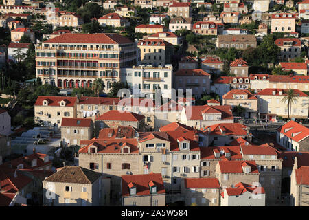 Croazia, Dubrovnik, vista aerea, Grand Hotel Imperial, Hilton, Foto Stock