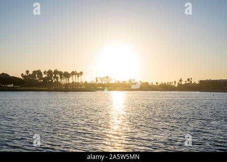 Mission Bay Park al tramonto. San Diego, California, Stati Uniti d'America. Foto Stock