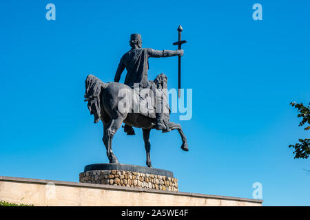 Statua di re Erekle (Eraclio) II a Telavi, Georgia. Re di Kartl-Kakheti. Foto Stock