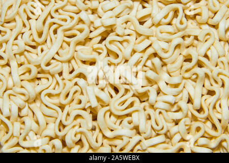 Asciugare tagliatelle istante closeup Foto Stock