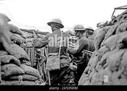 A.E.F. La Francia. Le truppe americane in prima linea di trincee - fronte francese ca. 1916-1918 Foto Stock