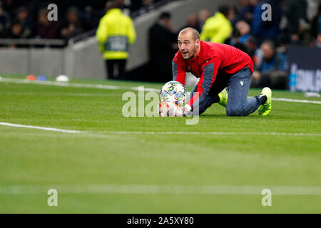 Londra, Regno Unito. 22 ottobre, 2019. Milano Bšrjan della Stella Rossa Belgrado durante la UEFA Champions League match tra Tottenham Hotspur e Stella Rossa Belgrado a Tottenham Hotspur Stadium, Londra, Inghilterra il 22 ottobre 2019. Foto di Carlton Myrie. Solo uso editoriale, è richiesta una licenza per uso commerciale. Nessun uso in scommesse, giochi o un singolo giocatore/club/league pubblicazioni. Credit: UK Sports Pics Ltd/Alamy Live News Foto Stock