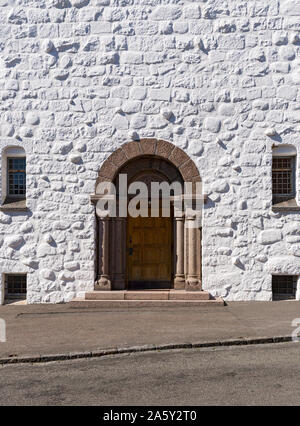 Rønne; Bornholm, Kirkepladsen, Nikolai Kirche, portale Foto Stock